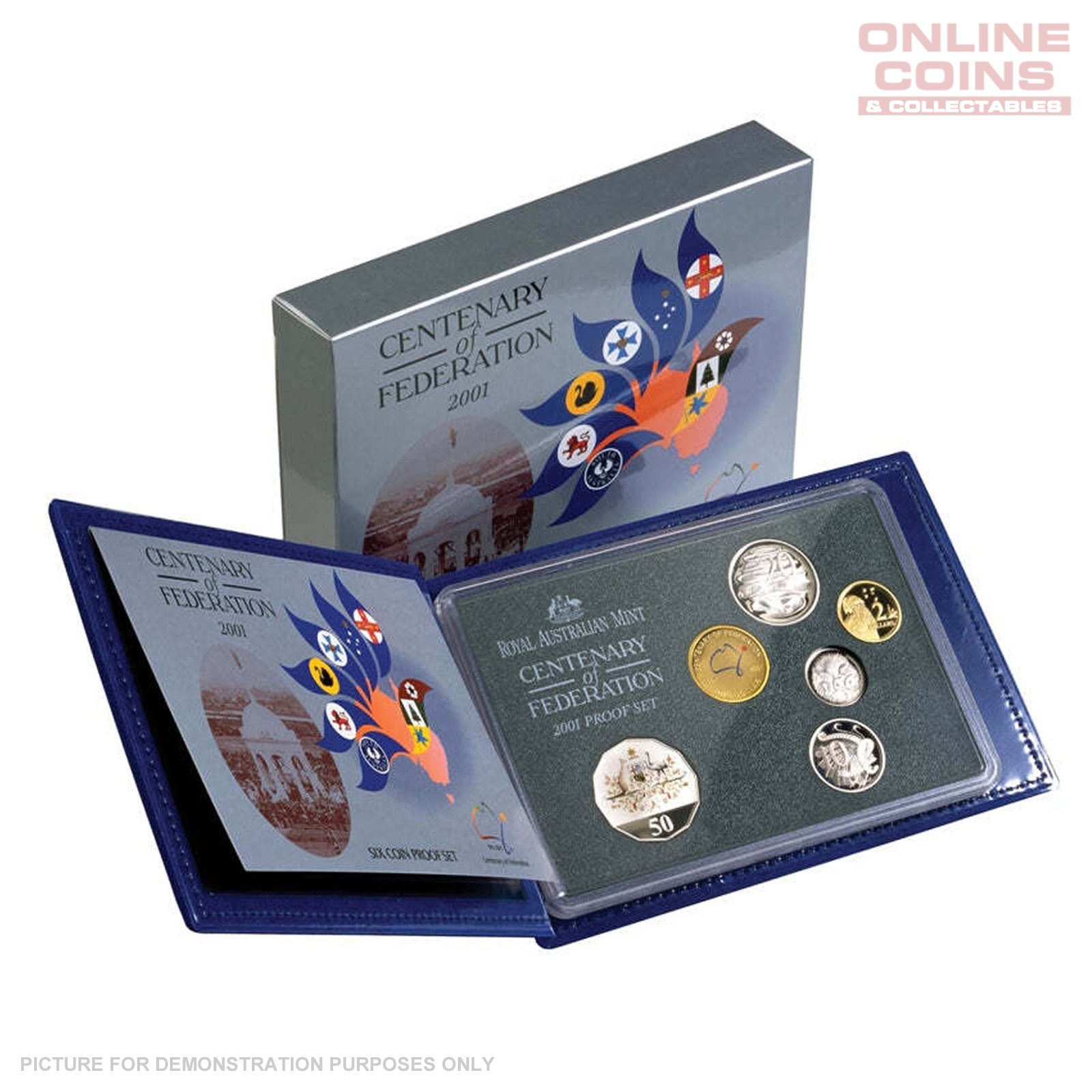 2001 Royal Australian Mint Six Coin PROOF Year Set - Centenary of Federation